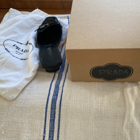 Vintage Prada Patent Leather Mules Nero - Picture 5 of 5